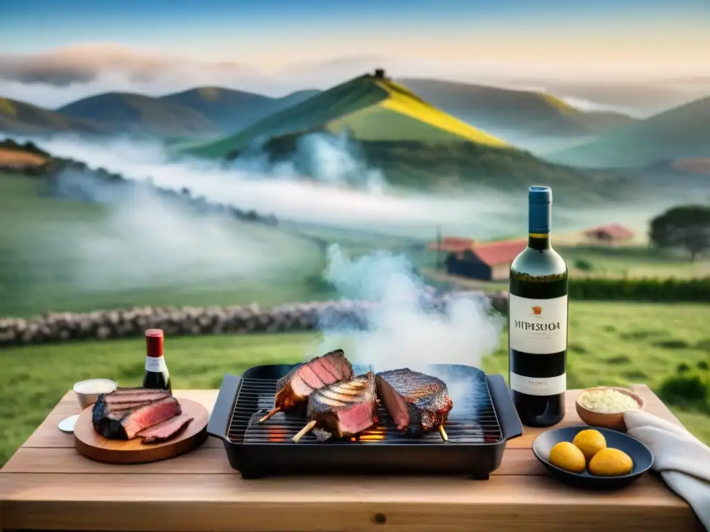 Un apacible día en el campo uruguayo disfrutando del maridaje vinos asado uruguayo perfecto