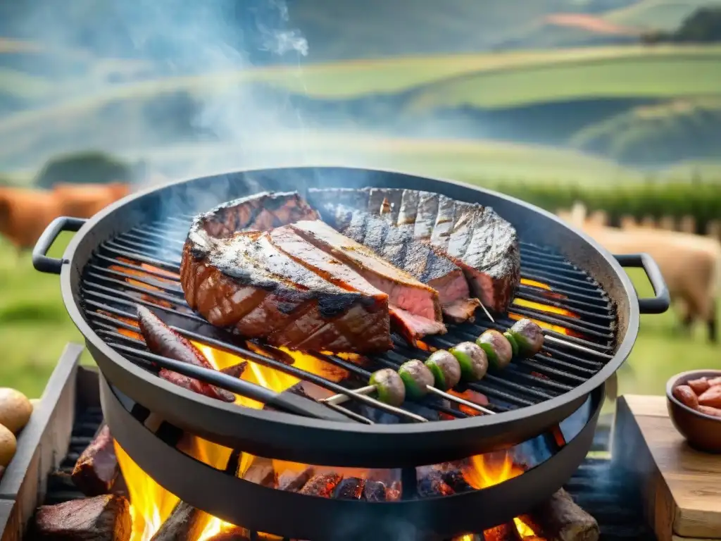 Disfruta de un asado auténtico en Uruguay con esta parrilla y paisaje campestre