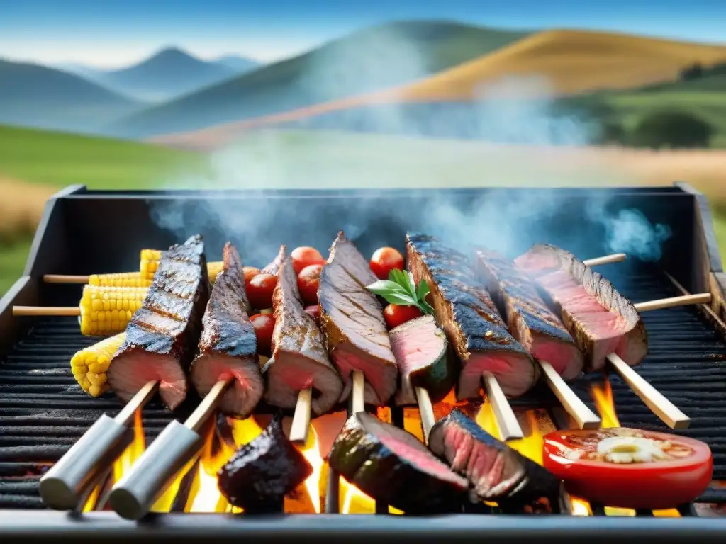 Un asado saludable para deportistas: atletas disfrutan de una parrilla cargada de carne magra y vegetales a la parrilla en un entorno campestre