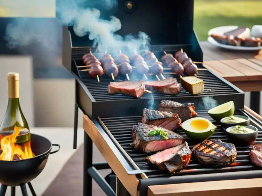 Un asado tradicional uruguayo detallado, con vinos y experto maridaje