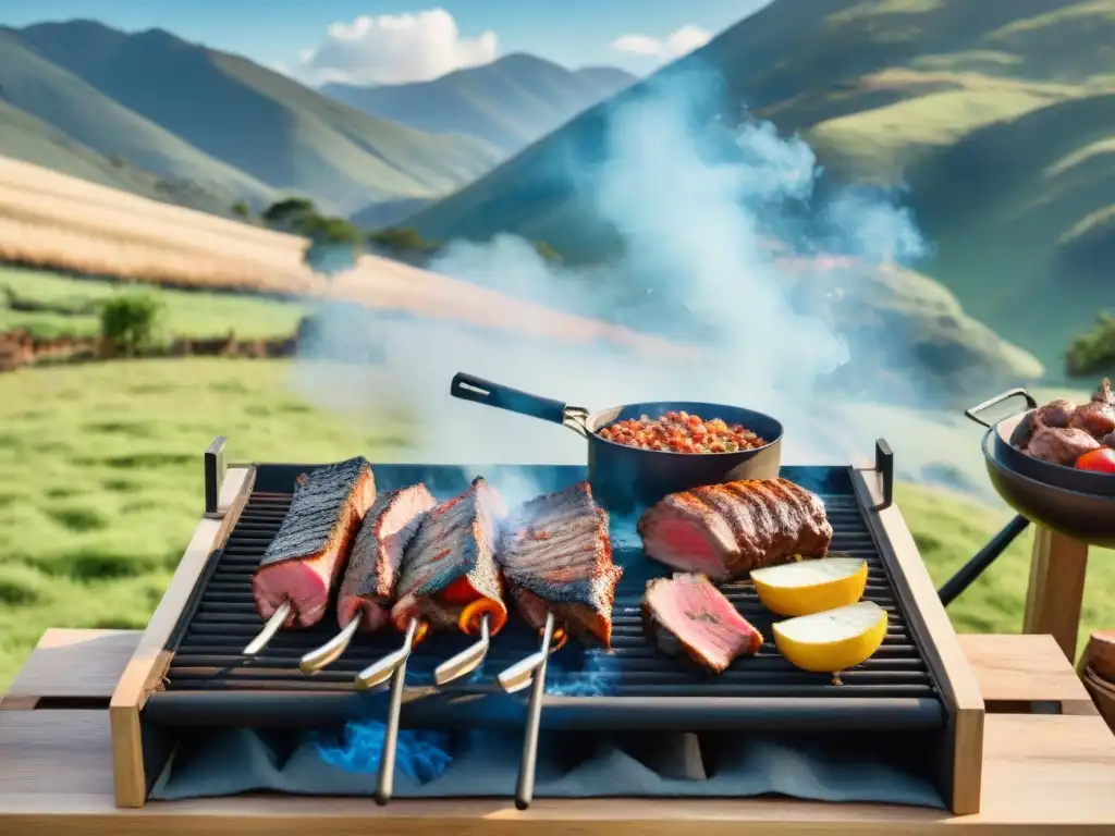 Un asado tradicional uruguayo en un entorno natural impresionante