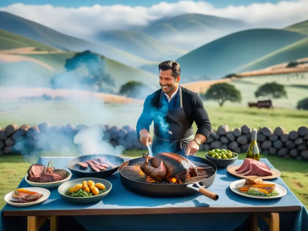 Un asado tradicional uruguayo en una lujosa estancia: el secreto del asado en Uruguay