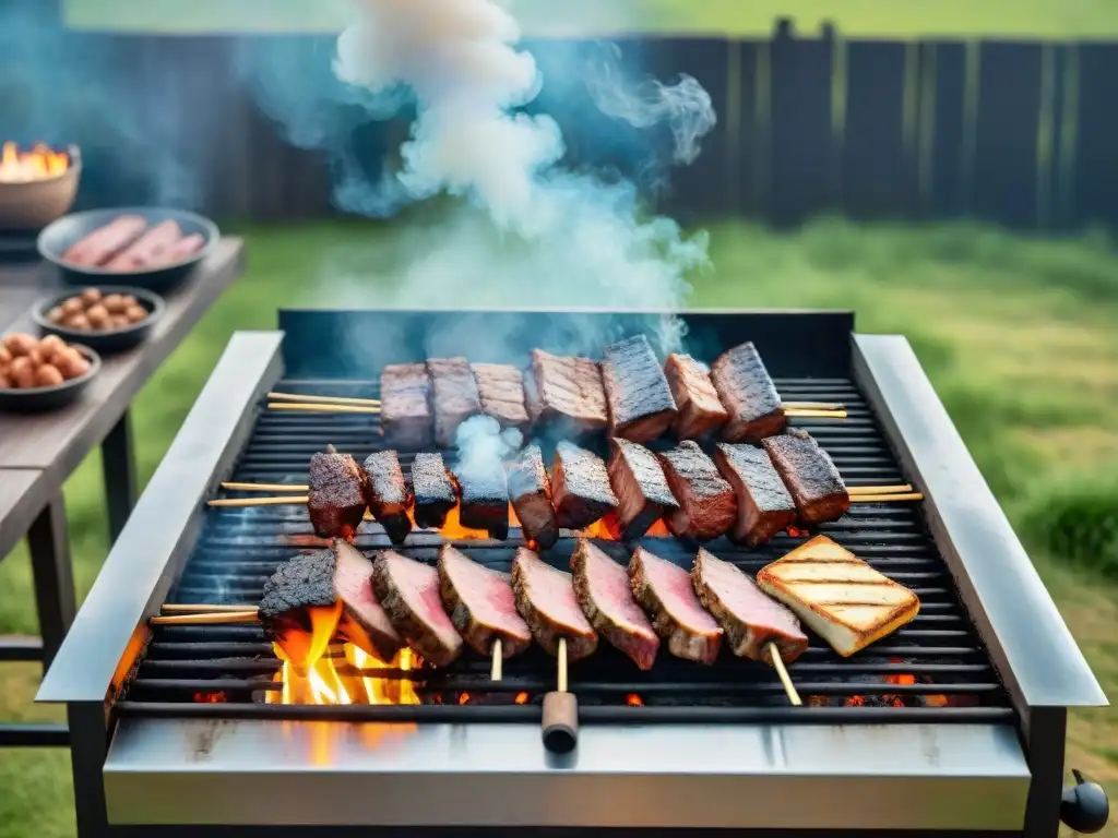 Disfrutando de un asado uruguayo al aire libre en uno de los mejores lugares