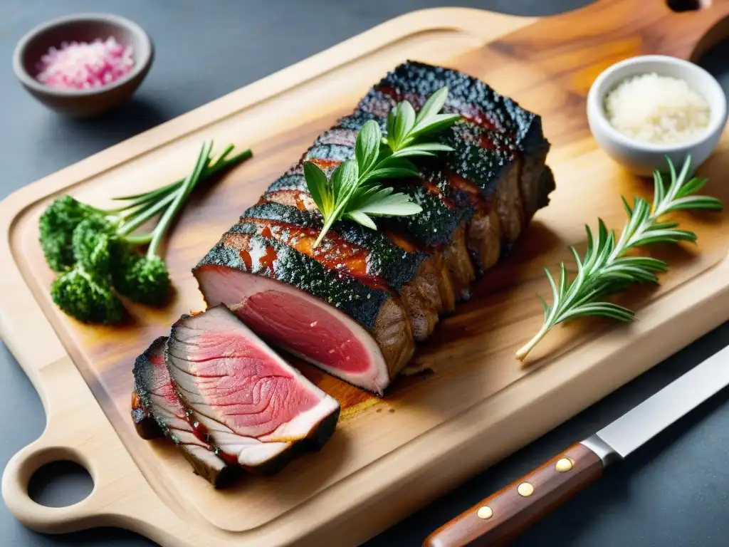 Exquisito asado uruguayo: Entraña, Vacío y Picaña Un asado uruguayo con cortes magros perfectamente preparados, listos para ser disfrutados