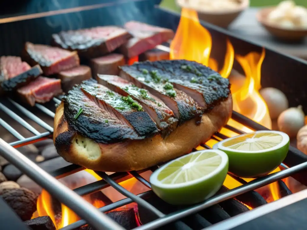 Asado uruguayo con innovadoras recetas y ricos sabores en parrilla al aire libre