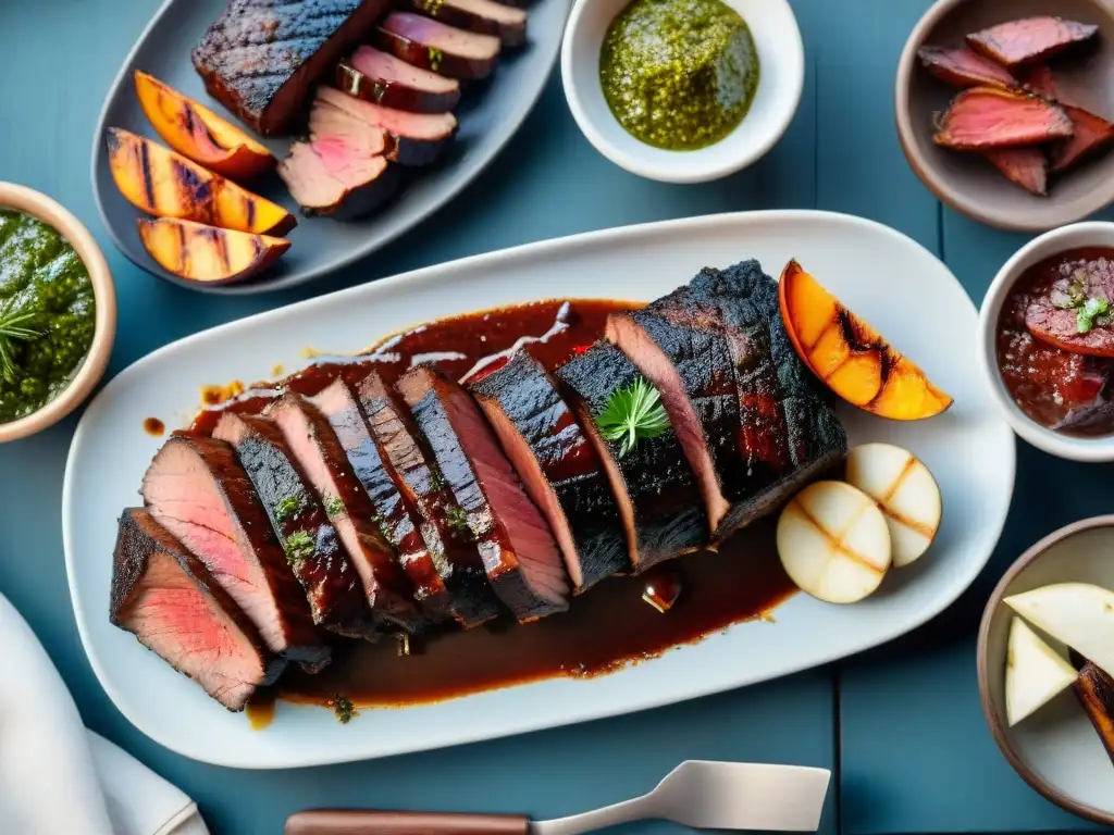 Un asado uruguayo con maridajes innovadores, bañado por la cálida luz del atardecer