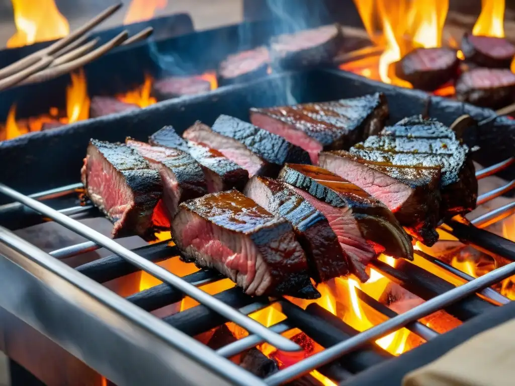 Deléitate con un asado uruguayo de primera calidad en la campiña, junto a gauchos preparando receta pimientos rellenos asado