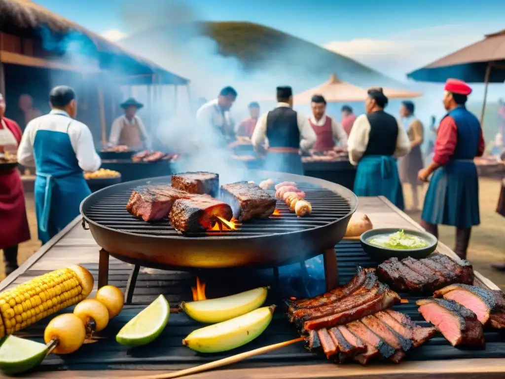 Reunión alrededor de un asado uruguayo, simbolismo del asado uruguayo