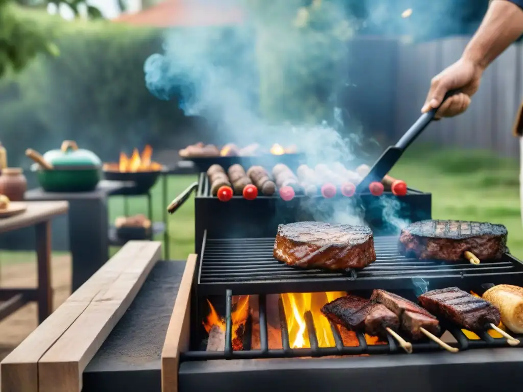 Disfrutando de un asado uruguayo con técnicas ecológicas en armonía y sostenibilidad