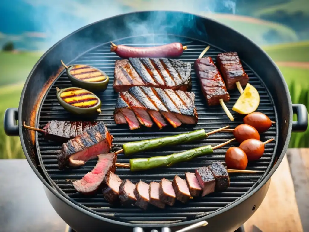 Deléitate con un asado uruguayo tradicional en un entorno campestre pintoresco