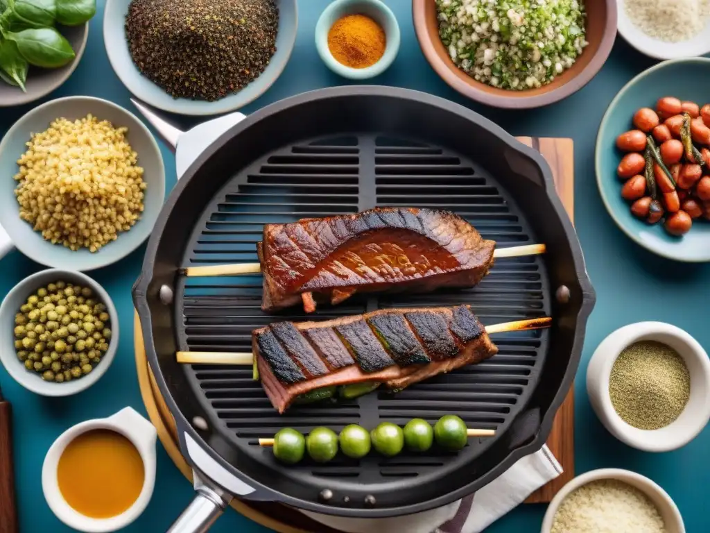 Un asado uruguayo tradicional rodeado de influencias extranjeras, fusionando técnicas culinarias con adaptación