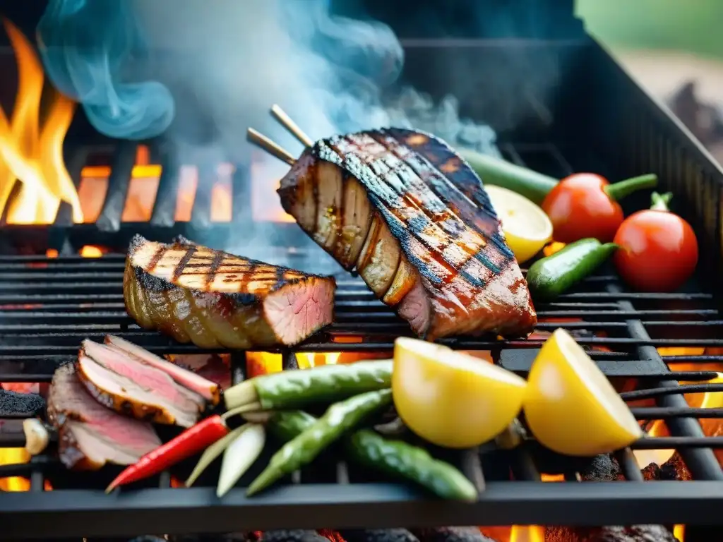 Un asombroso asado uruguayo con creatividad culinaria en vivo