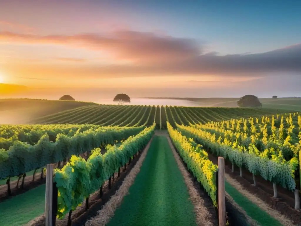 Un atardecer vibrante en una viña de Uruguay con un asado uruguayo y maridaje de vinos