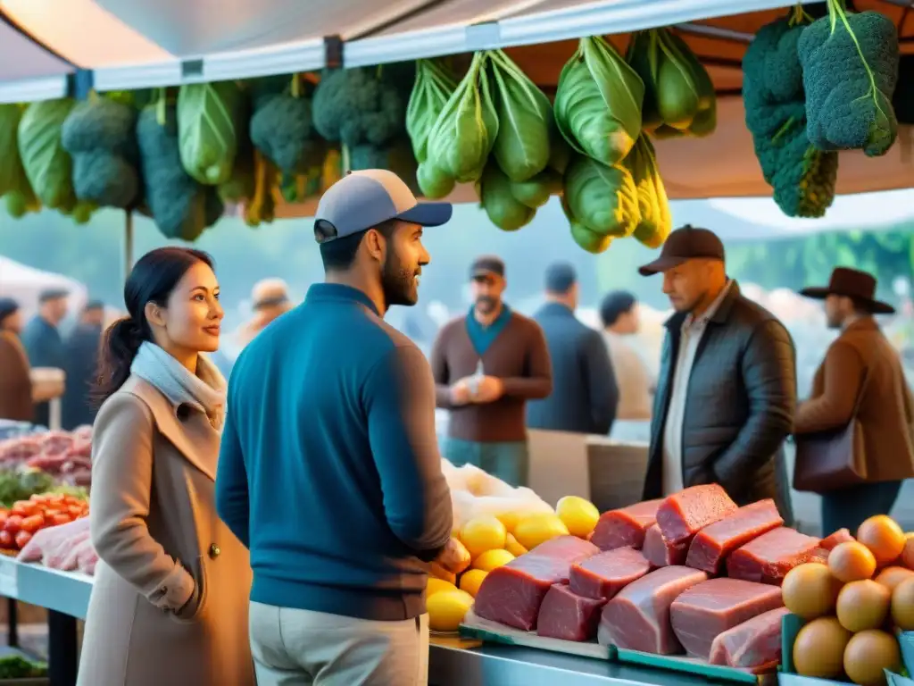 Consumidores eligen carne ética en mercado, reflejando consumo responsable en industria cárnica