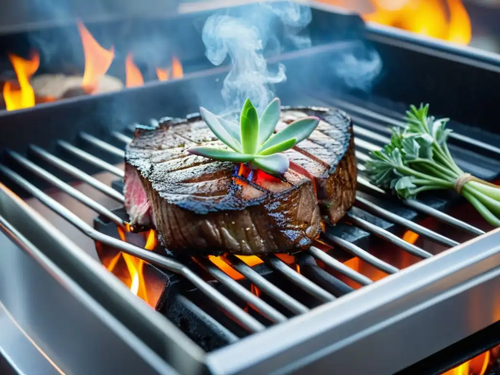 Deliciosa carne a la parrilla con técnicas avanzadas de asado en parrillas de alta gama