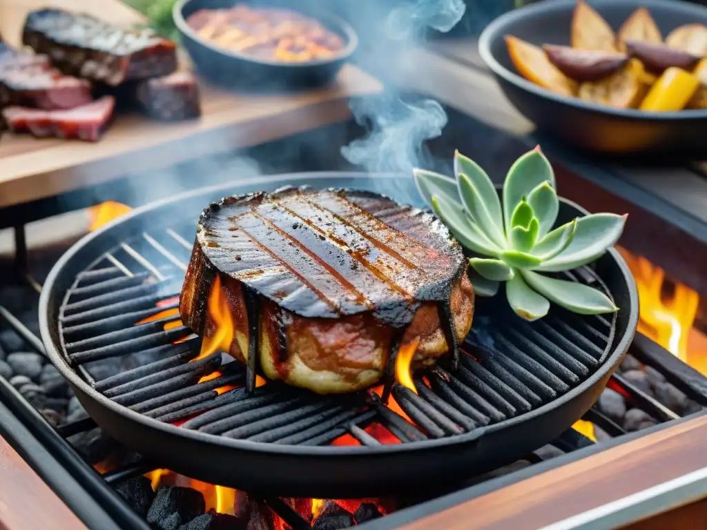 Deliciosa paleta de asado económica en la parrilla, escena perfecta para amantes de las barbacoas