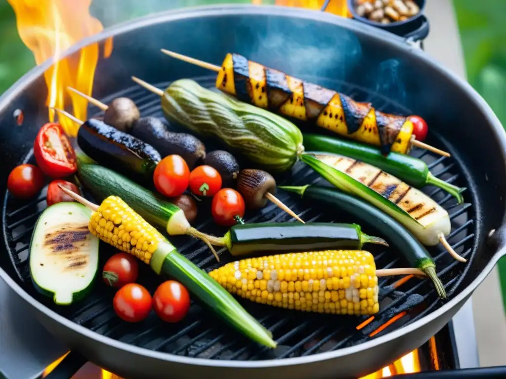 Una deliciosa parrillada de vegetales con beneficios saludables del asado