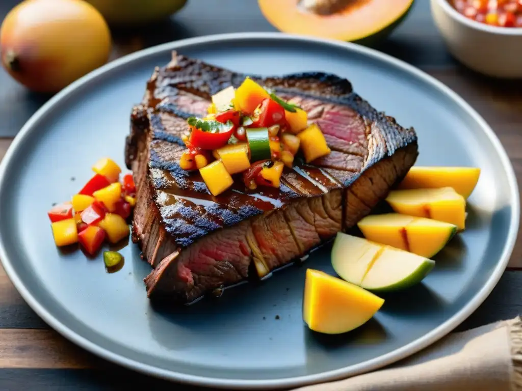 Deliciosa receta de asado con salsa de mango habanero, perfecta para disfrutar al aire libre