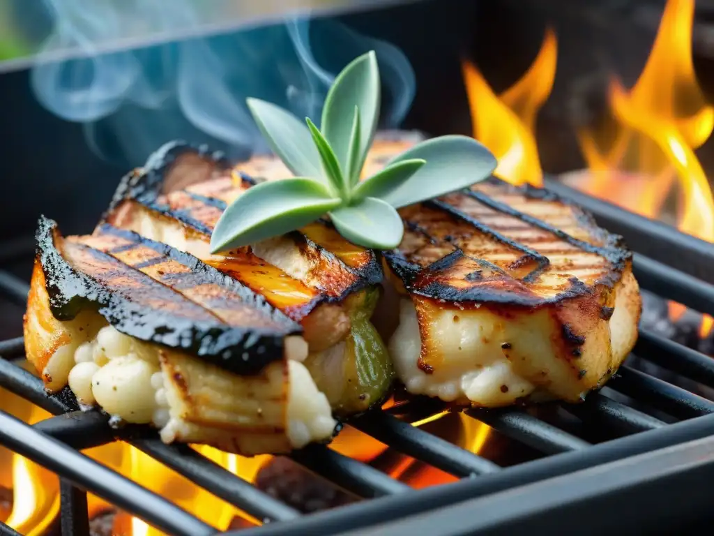 Deliciosas mollejas doradas a la parrilla con marinado de vino blanco y hierbas