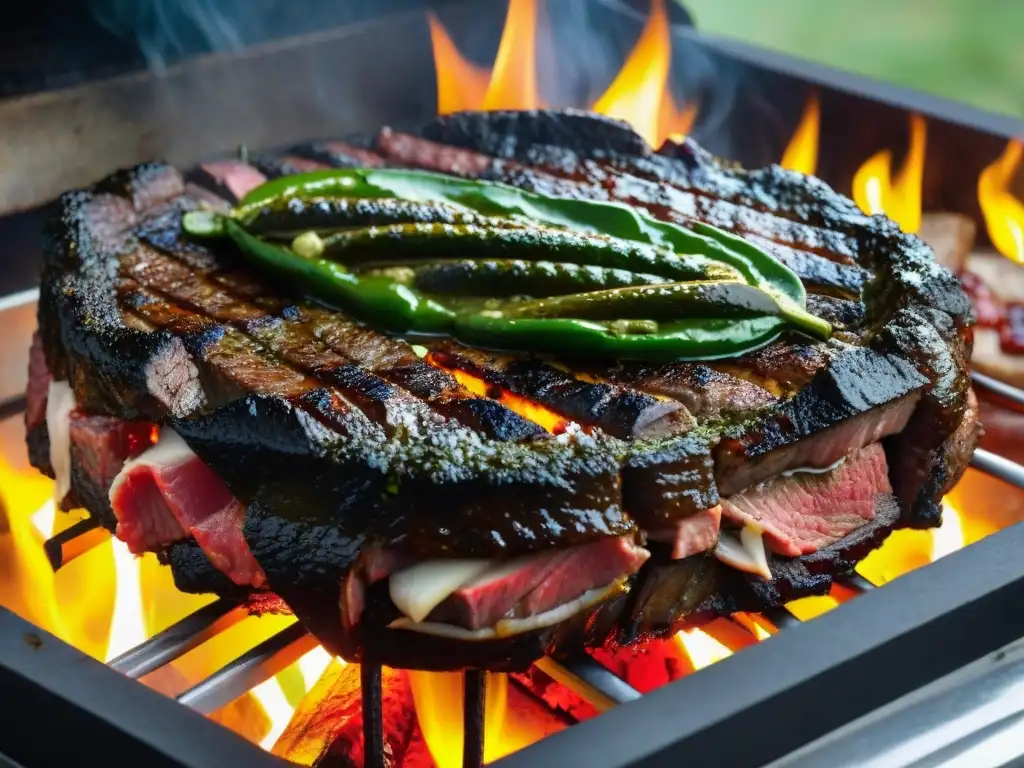 Delicioso asado uruguayo con colita de cuadril jugosa y chimichurri, el mejor corte para asado uruguayo