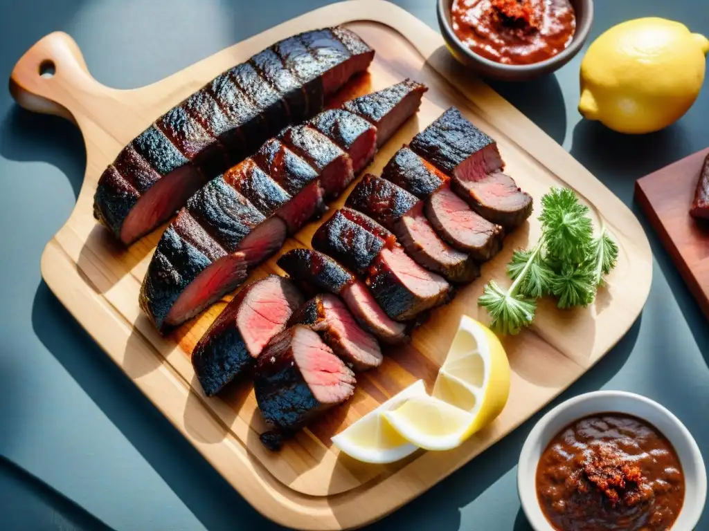 Delicioso asado uruguayo con los mejores cortes, listo para saborear al aire libre