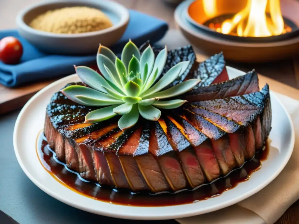 Delicioso bondiola asado uruguayo con secretos de sabor y aroma inigualables