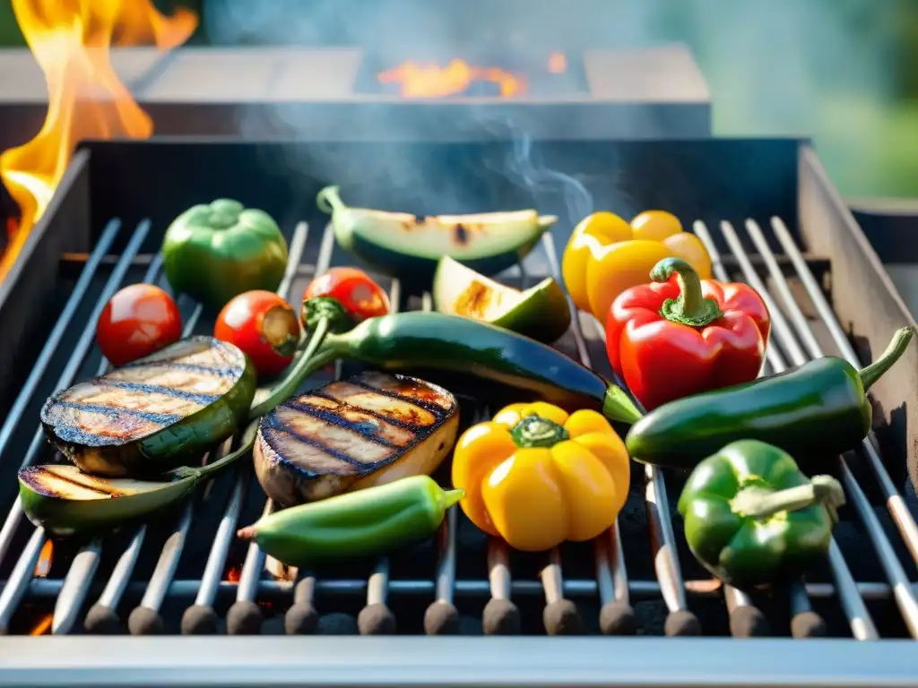 Delicioso asado de vegetales en la parrilla, con colores vibrantes y aromas tentadores