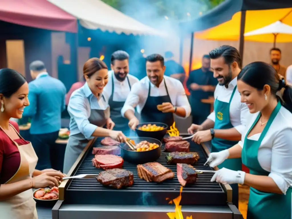 Un emocionante taller de asado para empresas con colaboración y diversión en una parrillada al aire libre