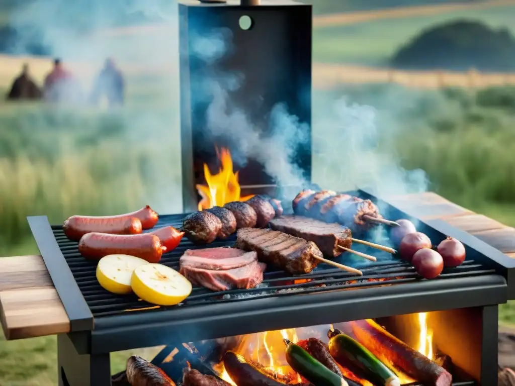 Asado uruguayo: tradición en la parrilla Una escena del asado uruguayo con técnicas ancestrales