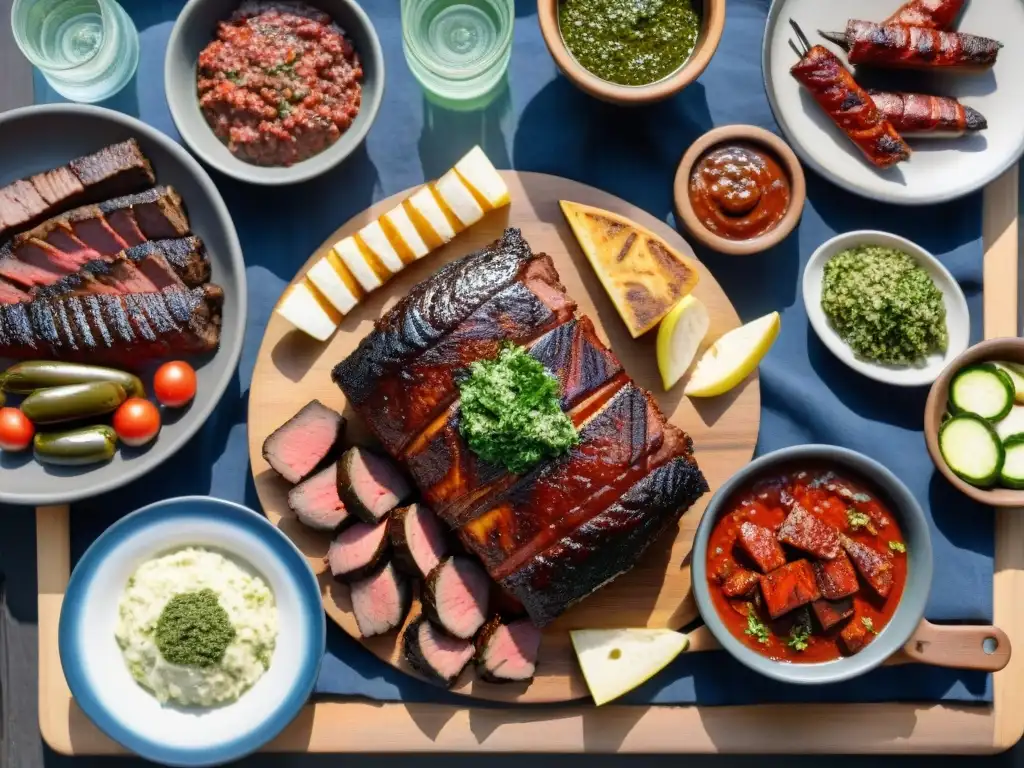 Una escena de asado uruguayo tradicional con maridajes internacionales para asado