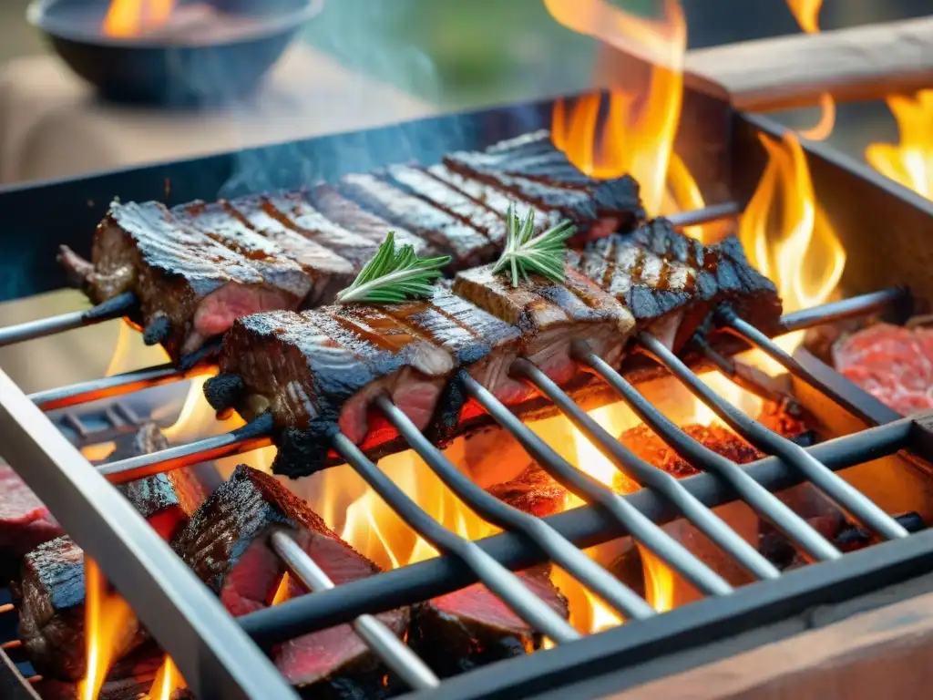 Un espectáculo de sabores: parrilla uruguaya con cortes premium de carne, fuego y el chef gaucho