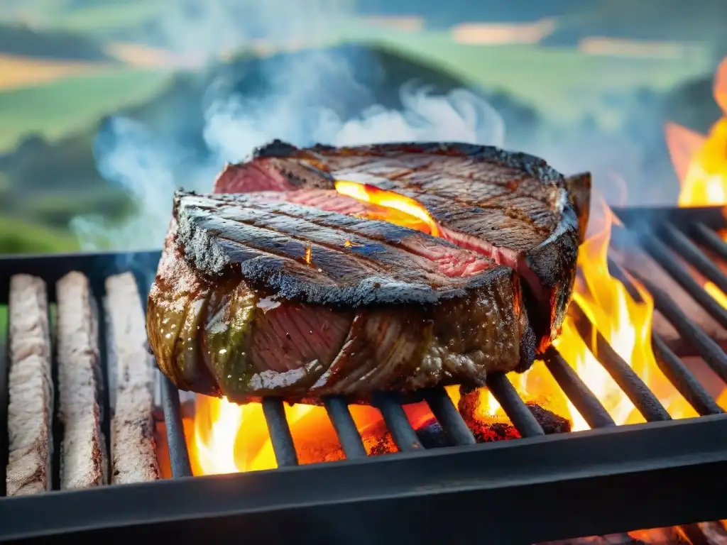 Experiencia asado uruguayo en estancia de lujo con un suculento filete a la parrilla