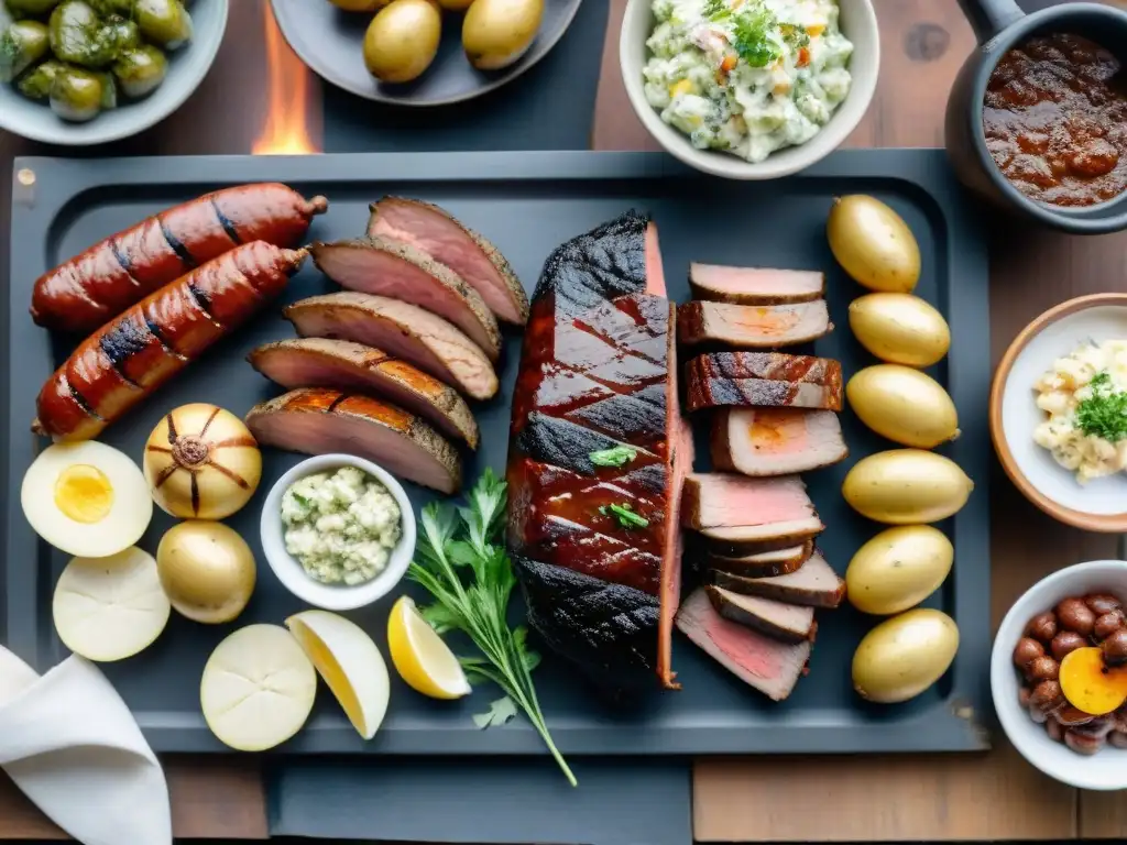 Una experiencia inmersiva del asado uruguayo con variedad de carnes a la parrilla y acompañamientos típicos