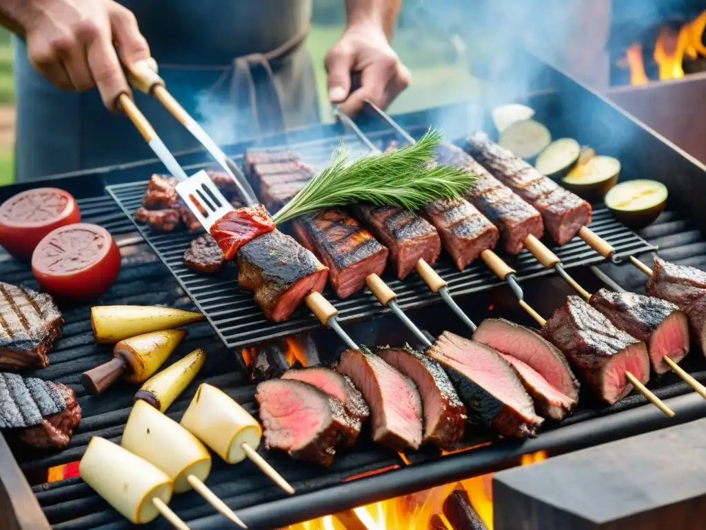 Expertos en asado uruguayo preparan cortes de carne con certificaciones técnicas de asado Uruguay