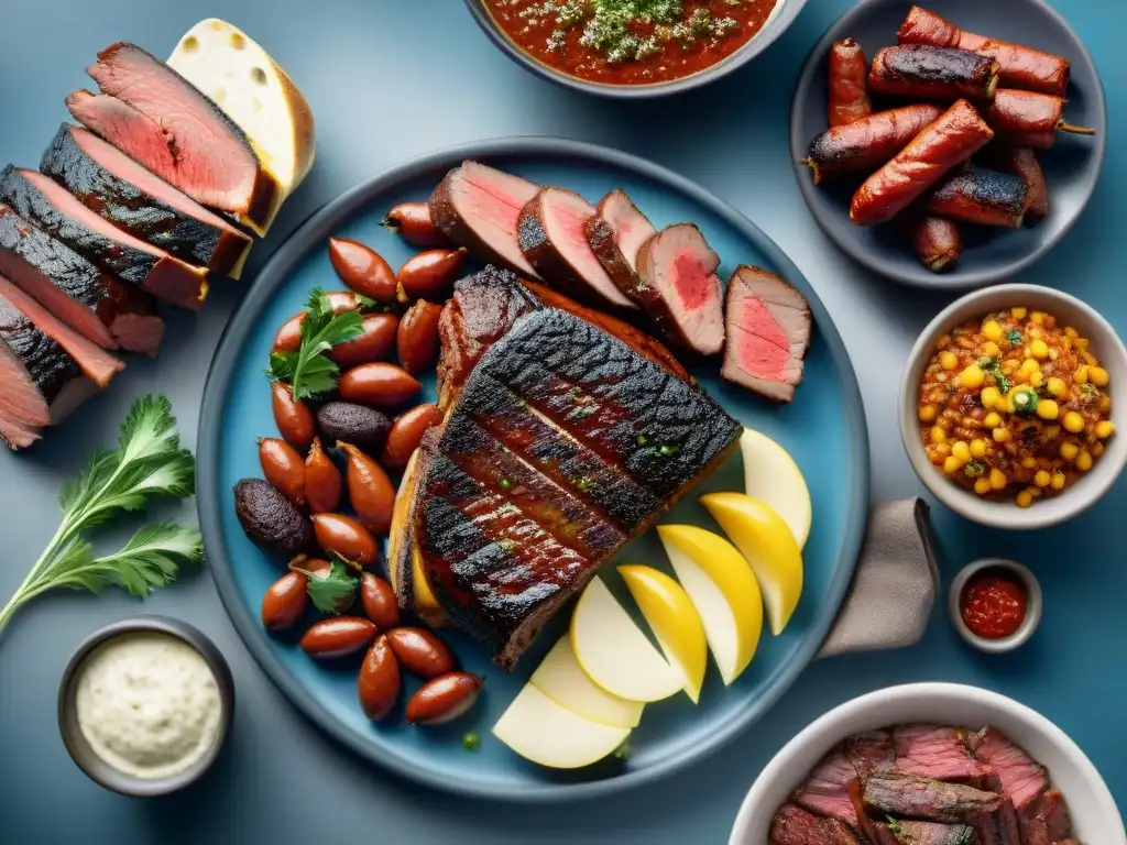 Una exquisita parrillada uruguaya con los mejores cortes y sabores, donde el asado y la gastronomía brillan