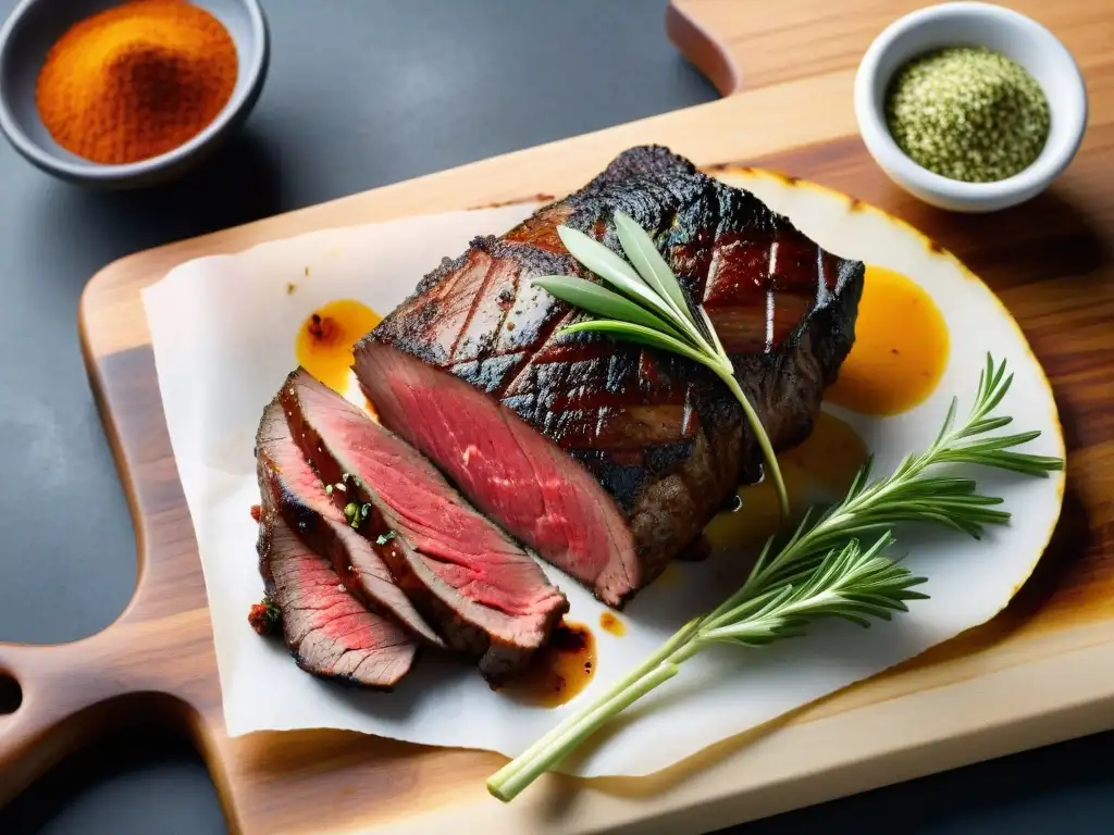 Un exquisito asado uruguayo con cortes magros, listo para deleitar tus sentidos