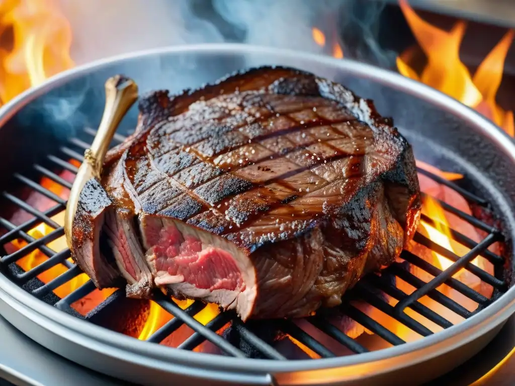 Exquisito asado uruguayo: suculenta carne y vino tinto, una combinación perfecta