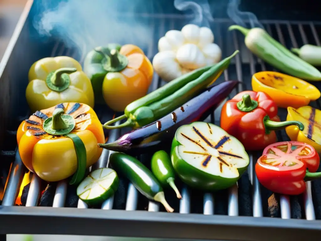 Un festín de verduras a la parrilla, perfectamente doradas y brillantes