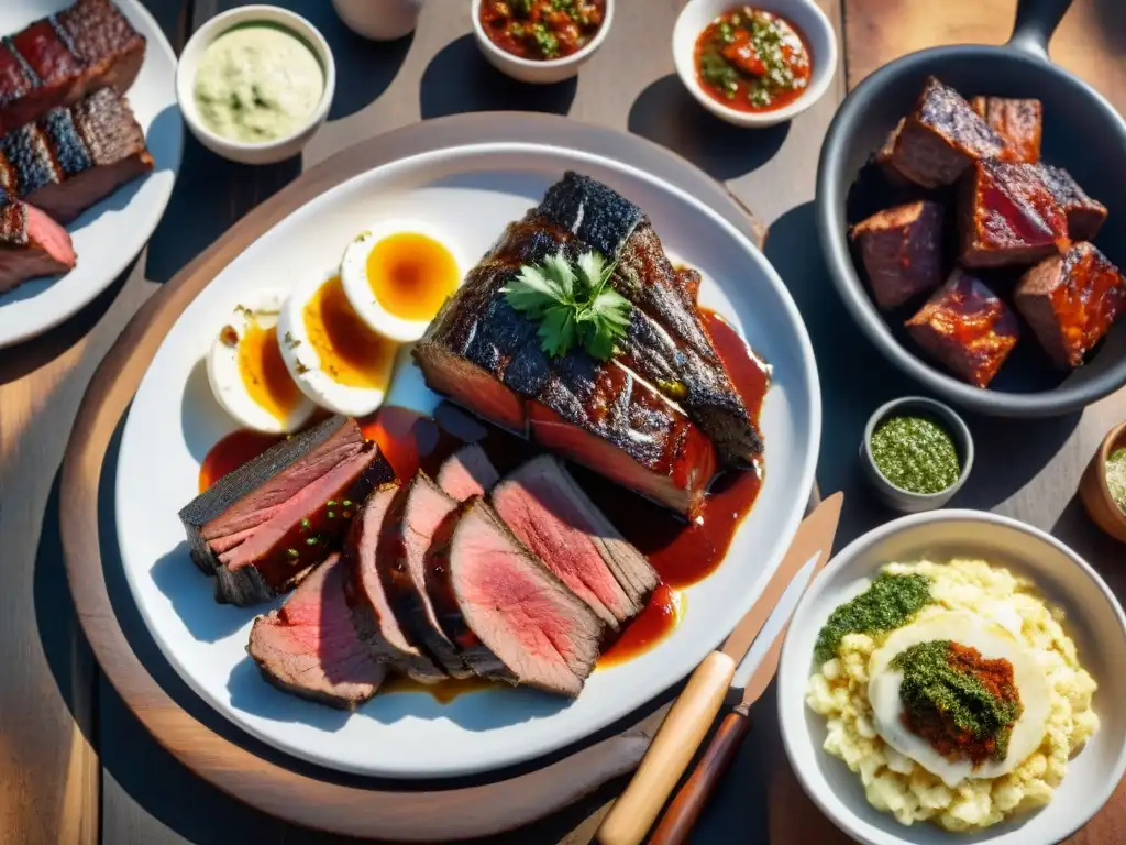 Un festín visual de asado uruguayo profesionalmente fotografiado