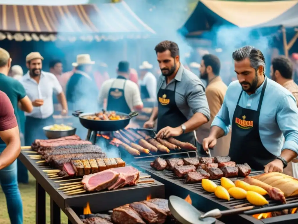 Un festival al aire libre en Uruguay con asados tradicionales, una multitud diversa y una mezcla de innovación y tradición