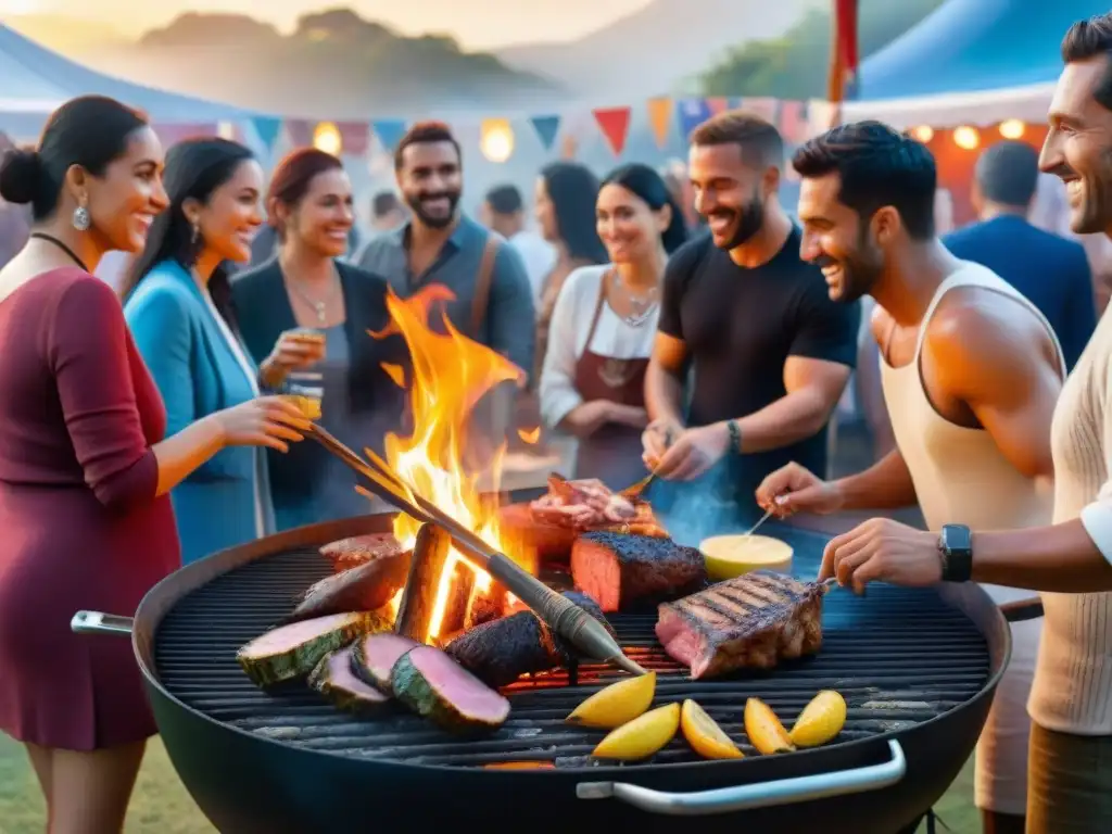 Festivales de asado en Uruguay: Diversidad y celebración alrededor de la parrilla en un ambiente festivo y acogedor