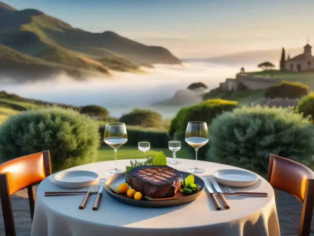 Un lujoso banquete al aire libre en una estancia uruguaya con asados de lujo en Uruguay