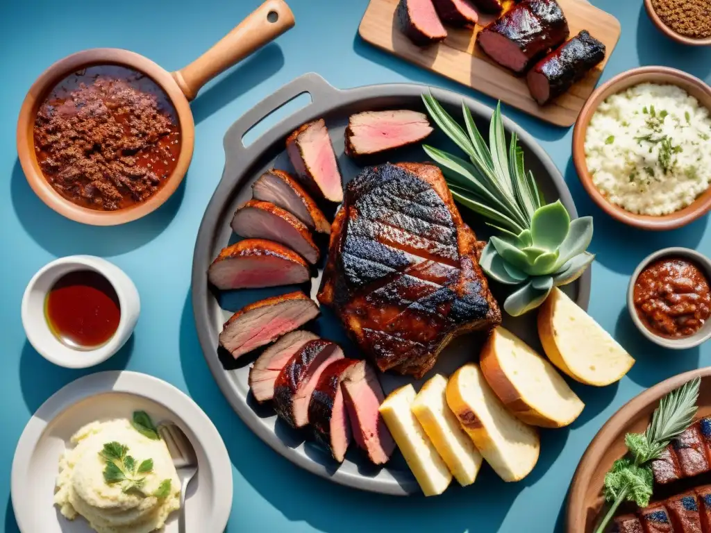 Maridaje de cervezas uruguayas con asado campestre y colinas al atardecer