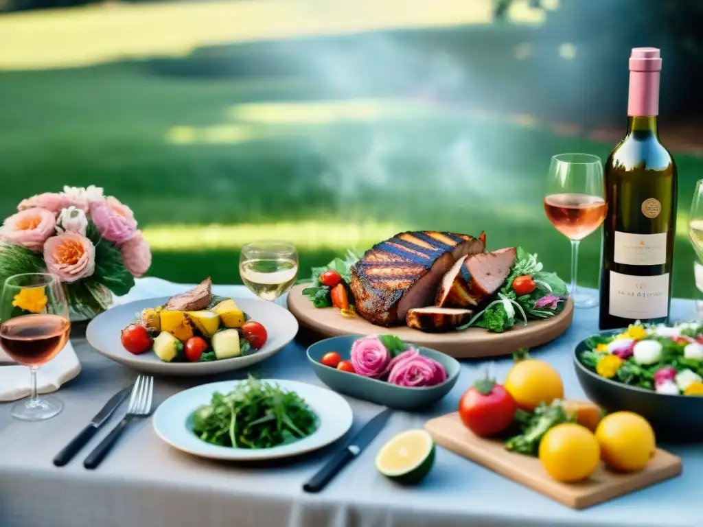 Maridaje de vinos rosados con asado en verano