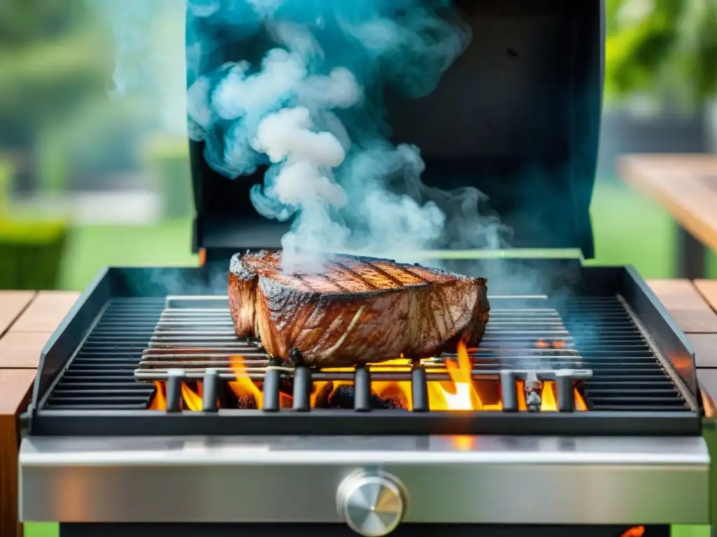 La mejor parrilla antiadherente para un asado perfecto en un patio soleado y verde