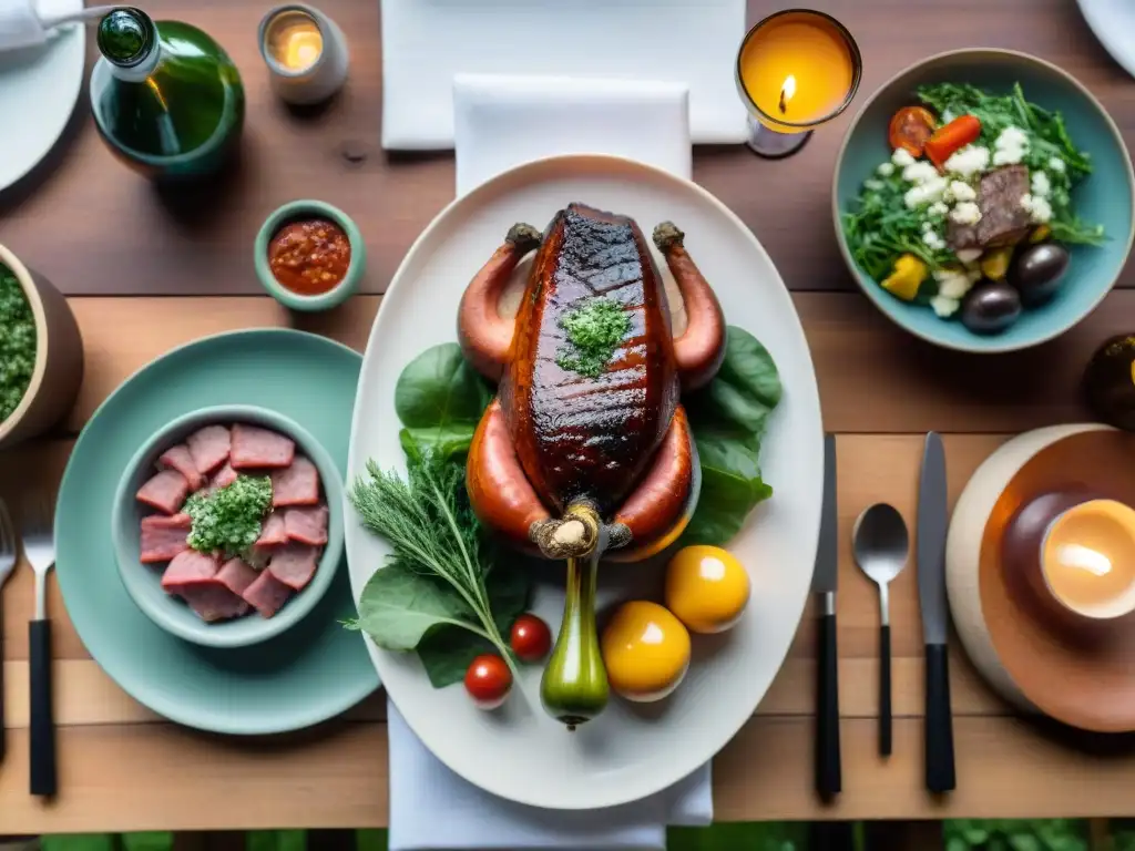 Disfruta un menú balanceado para asado uruguayo en un entorno acogedor y elegante