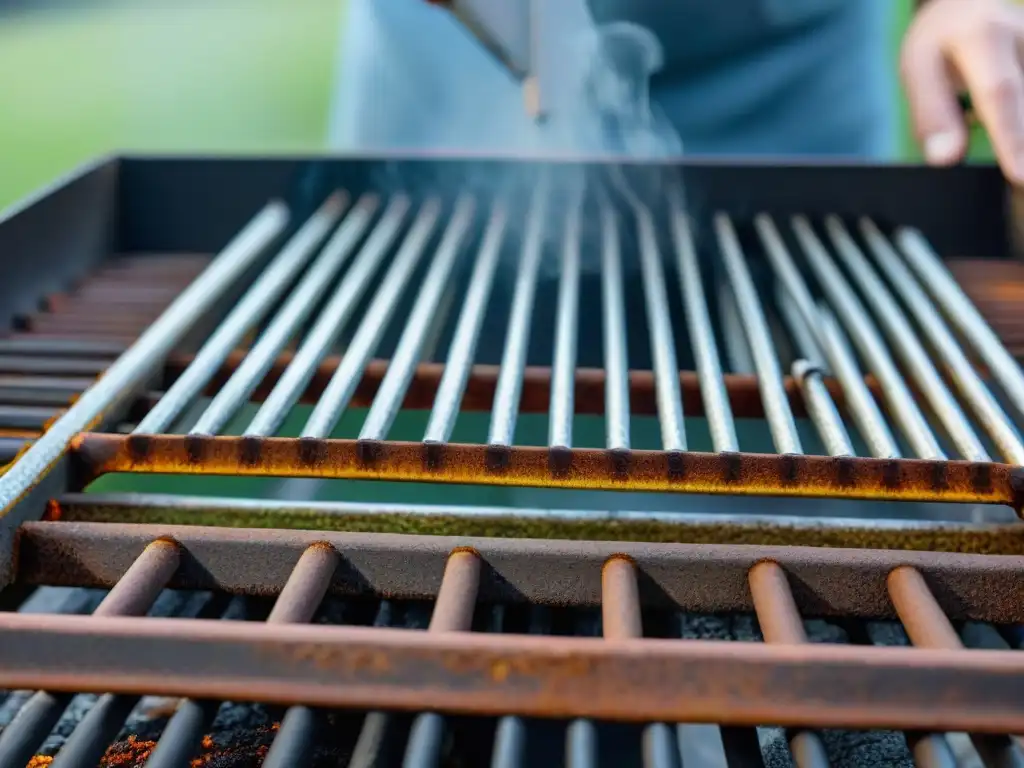 Revivir parrilla asado uruguayo: Detallada restauración de una parrilla oxidada a su estado brillante original