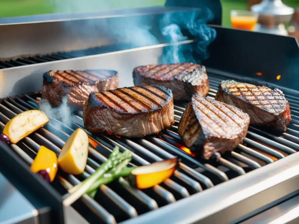 Una parrilla cara diferenciada asa a la perfección en un ambiente lujoso y detallado