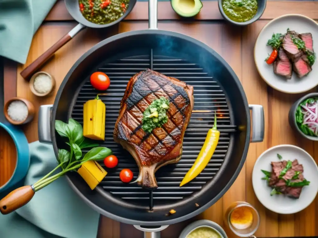 Una parrilla eléctrica moderna y elegante en un ambiente acogedor, con cortes de carne jugosos y aromas tentadores