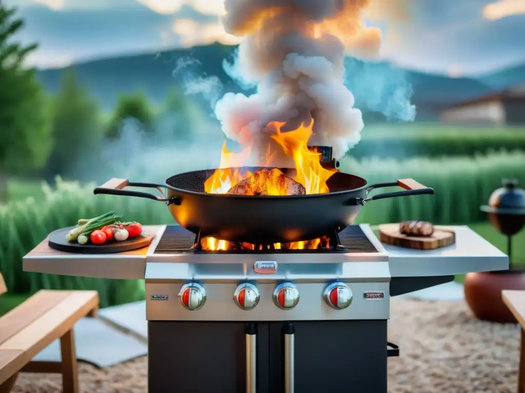 Parrilla de leña vs gas: Duelo entre tradición y modernidad en un paisaje de parrillas al aire libre